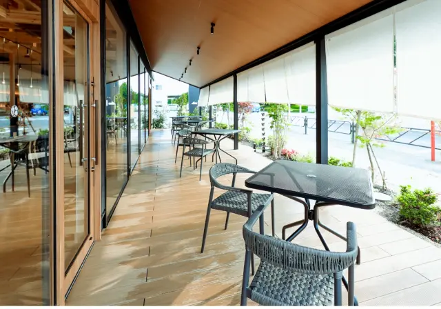 天気の良い日におすすめのテラス席