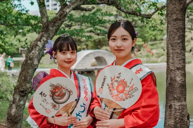 大祭のために毎年選ばれる「うちわ姫」