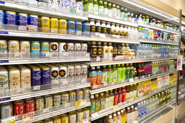 ソフトドリンクやアルコールなどのドリンクの種類が豊富