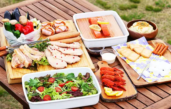 食材付きBBQは宿泊だけでなく日帰りでも楽しめる
