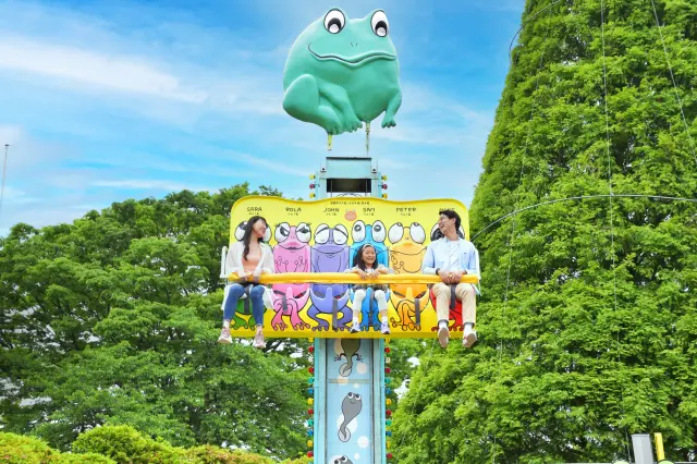 カエルがテーマのかわいいアトラクション