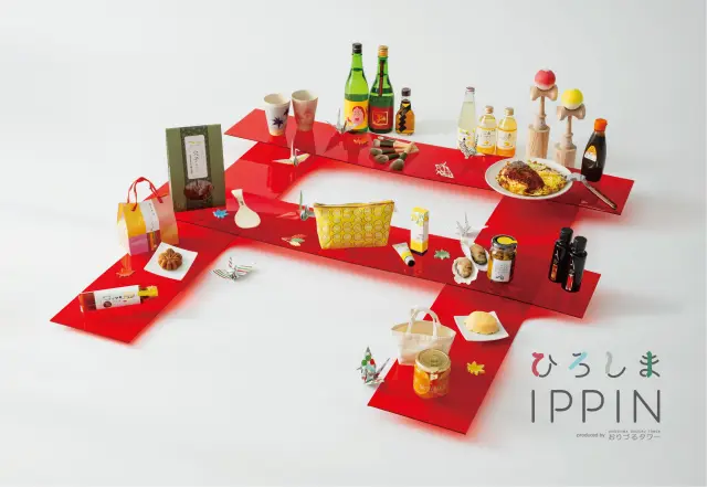 A wide selection of Hiroshima specialties, from classic souvenirs to original products