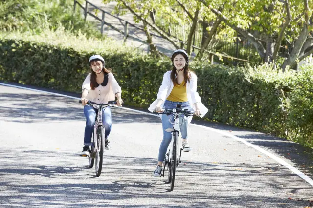 自然を満喫しながらサイクリング