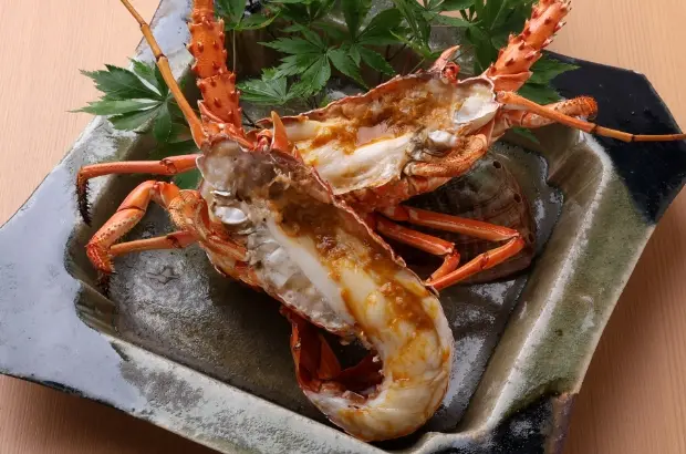 伊勢海老の旨味が十分に味わえる塩焼き