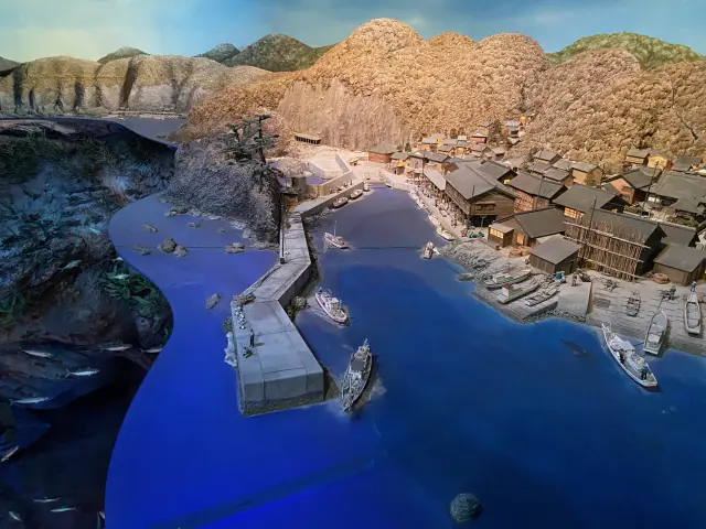 海の生きものや漁業文化がテーマの展示が随所に