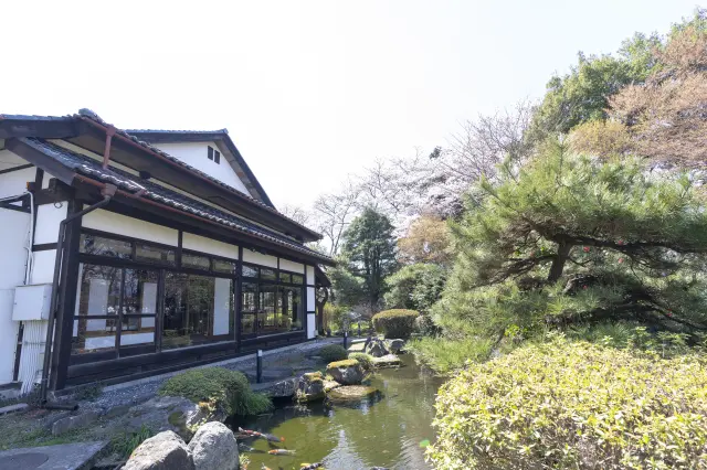 日本庭園を眺めながら食事を楽しめる
