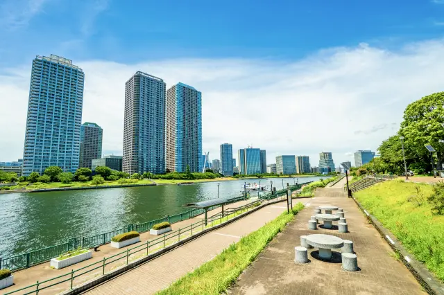 越中島「都市・地域再生等利用区域」として指定されている
©（公財）東京都公園協会