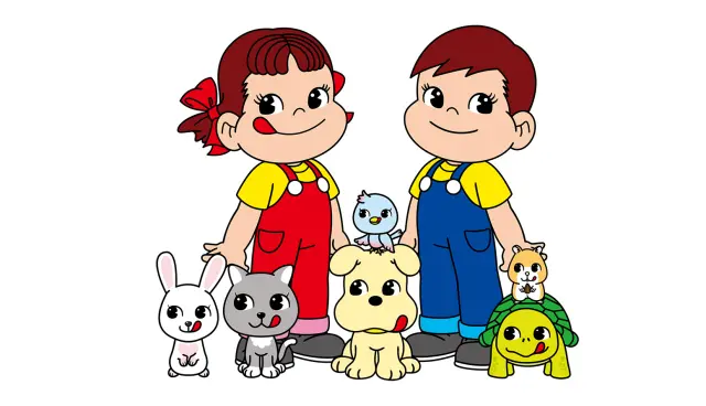 ペコちゃんポコちゃんとゆかいな仲間たち
（©2026 FUJIYA CO., LTD.）