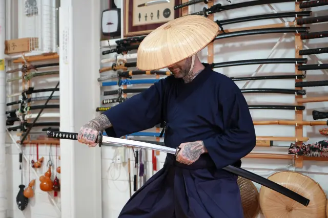 侍なりきり写真撮影