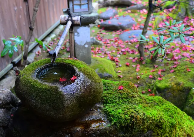 水琴窟の音色が響く