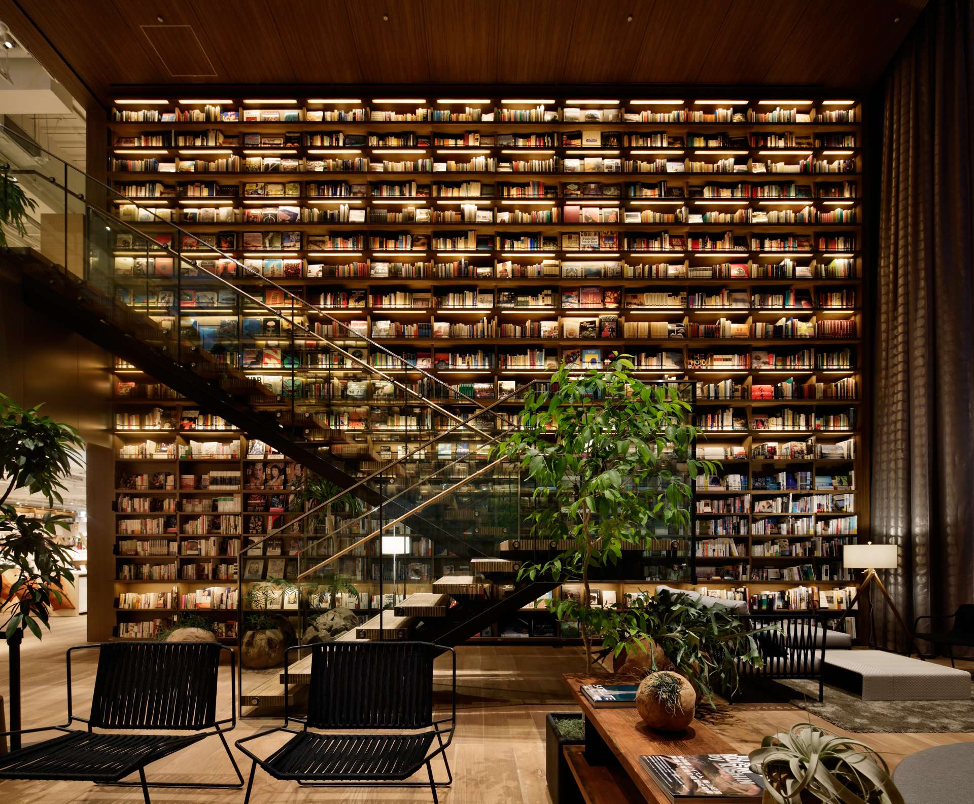 The 7-meter high photogenic bookshelf is a breathtaking view. A must-see for book lovers.
